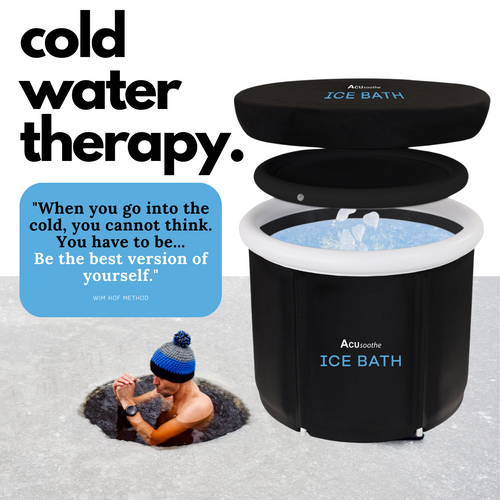 Acusoothe Ice Bath Cold Tub 75cm x 75cm in Black