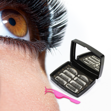 Load image into Gallery viewer, Glamza Magnetic False Eyelashes in Case with Mirror &amp; Applicator – Reusable, Easy-to-Apply, Glue-Free Lashes