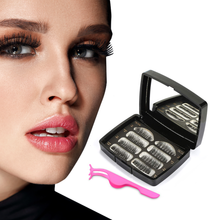 Load image into Gallery viewer, Glamza Magnetic False Eyelashes in Case with Mirror &amp; Applicator – Reusable, Easy-to-Apply, Glue-Free Lashes
