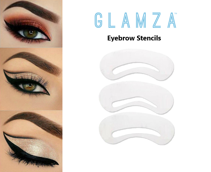 Glamza Eyebrow Stencils 3, 6 or 9 Pack