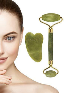 Glamza Face Roller & Gua Sha Scraping Tool Set