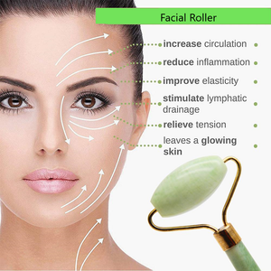 Glamza Face Roller & Gua Sha Scraping Tool Set