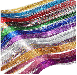 Glamza Sparkling Hair Tinsel - 9 Bright Colours to Choose From!