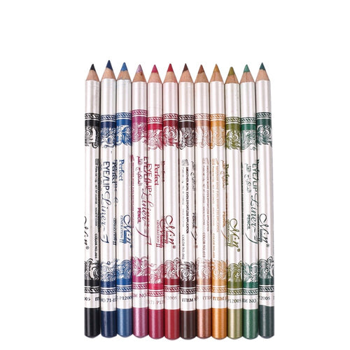 Glamza 12pc Multi Shade Lip & Eye Liner Pencil Set