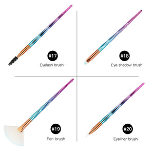 20pc Diamond Make Up Brush Sets - 2 Colour Choices