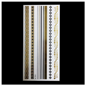 Summer Festival, Fancy Dress & Beach Holiday Metallic Sticker Tattoos