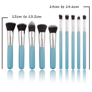 Glamza 10pc Brush Sets Pink or Blue
