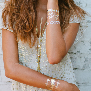Summer Festival, Fancy Dress & Beach Holiday Metallic Sticker Tattoos