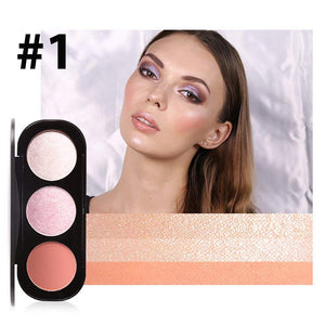 Focallure Triple Colour Blush & Highlighter Makeup Palettes - Cruelty Free!