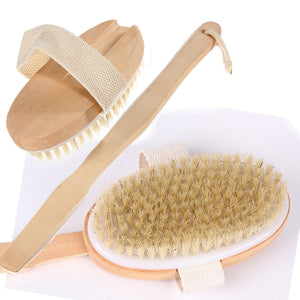 Glamza 2 in 1 Long Handle Bath & Shower Brush & Dry Skin Brush - 2 Options