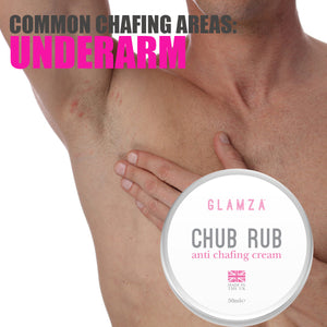 Glamza Chub Rub Anti Chafing Cream for Smooth Skin - Full Body Solution - Sports, Running, Hand and Feet Care 50g