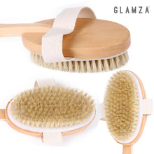 Load image into Gallery viewer, Glamza 2 in 1 Long Handle Bath &amp; Shower Brush &amp; Dry Skin Brush - 2 Options