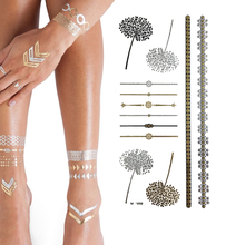 Load image into Gallery viewer, Summer Festival, Fancy Dress &amp; Beach Holiday Metallic Sticker Tattoos