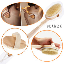 Load image into Gallery viewer, Glamza 2 in 1 Long Handle Bath &amp; Shower Brush &amp; Dry Skin Brush - 2 Options