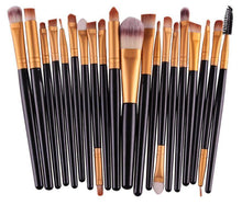 Load image into Gallery viewer, Glamza 20pc Makeup Brush Set - Black