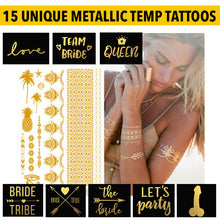Load image into Gallery viewer, Summer Festival, Fancy Dress &amp; Beach Holiday Metallic Sticker Tattoos