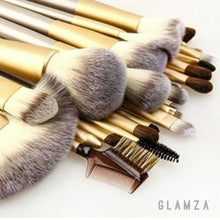 Load image into Gallery viewer, Glamza 12pc Champagne Makeup Brush Set