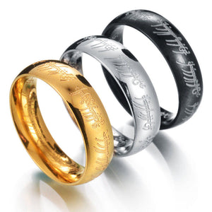 Inscribed Gold and Silver Rings