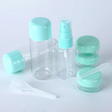 Load image into Gallery viewer, Glamza 9-Piece Travel Bottle Set with Carry Bag – Pink or Green Lids | Free UK Delivery