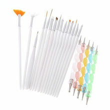 Load image into Gallery viewer, Glamza Nail Art 20pc Dotting &amp; Brush Set