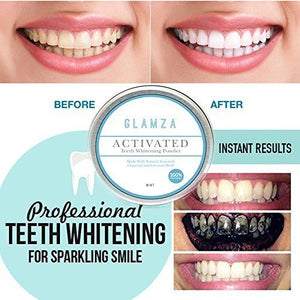Glamza Activated Charcoal Teeth Whitening Powder - 50g
