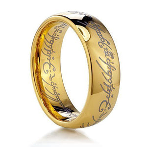 Inscribed Gold and Silver Rings
