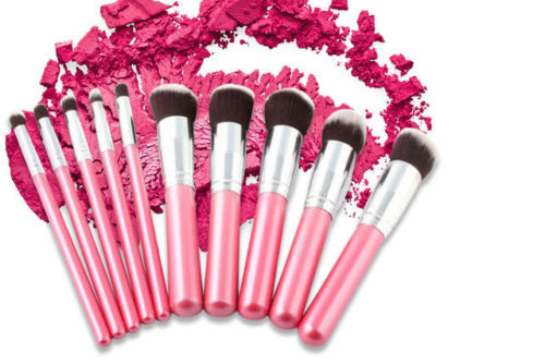 Glamza 10pc Brush Sets Pink or Blue